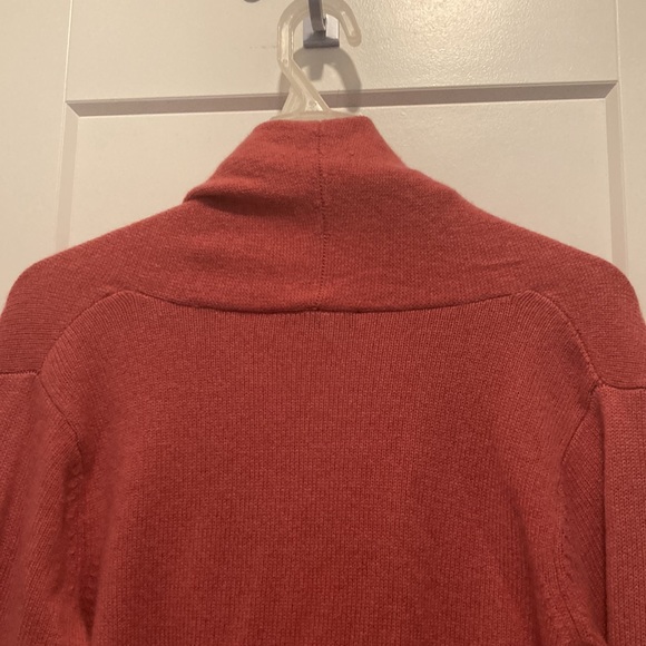 Wrap Cashmere Sweater, size-Large, color-red, light brick 🧱, - Picture 8 of 15